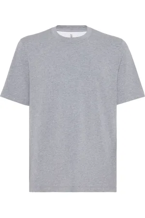 Brunello Cucinelli M??lange-effect cotton-blend T-shirt