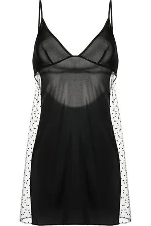 Kiki de Montparnasse Merci tulle-panel silk nightdress