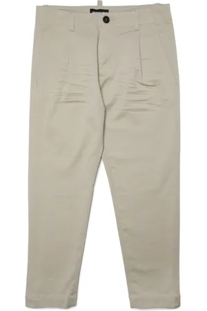 Dsquared2 Rubberised logo stretch-cotton chinos