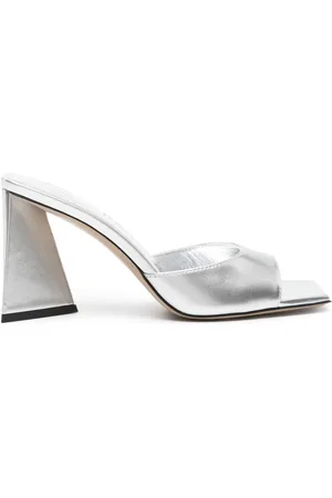The Attico Devon 85mm metallic mules
