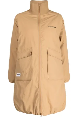 Chocoolate Logo-embroidered panelled jacket