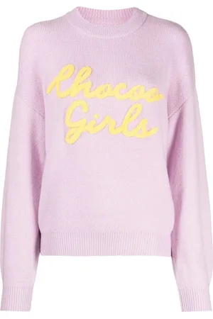 Chocoolate Logo-appliqué crew-neck jumper