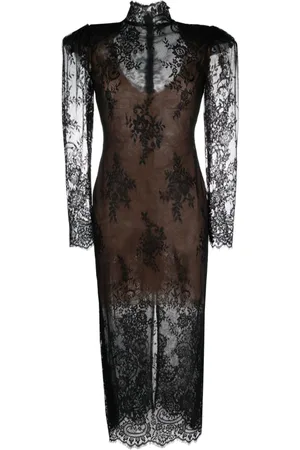Ana Radu Floral-lace midi dress