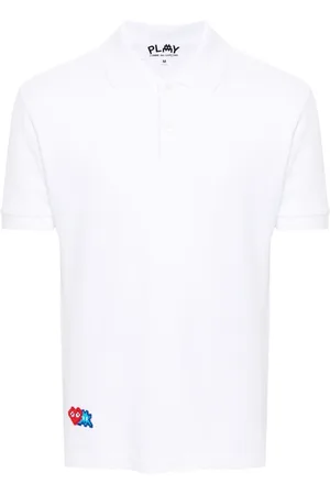Comme des Garçons X the Artist Invader pixelated-appliqué polo shirt