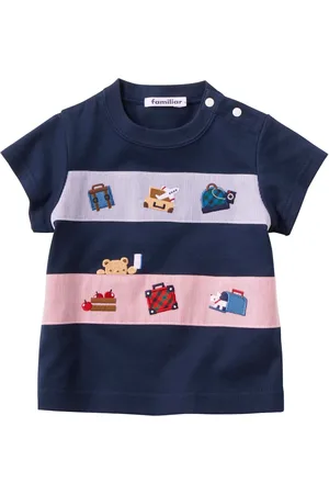 Familiar Motif-embroidered T-shirt