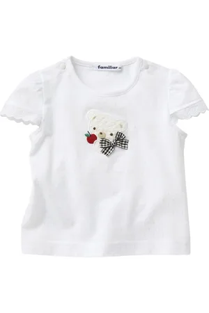Familiar Bear-embroidered crew-neck T-shirt
