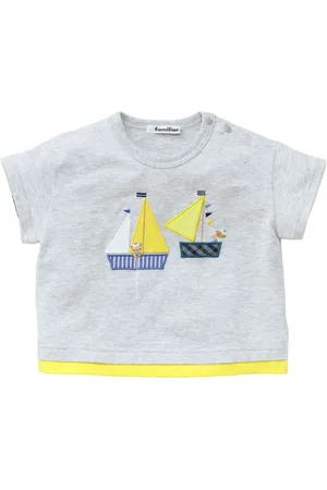 Familiar Appliqué-detail cotton T-shirt
