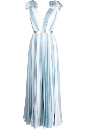 Jenny Packham Laguna pleated silk maxi dress