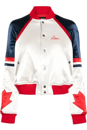 Dsquared2 Colour-block satin bomber jacket