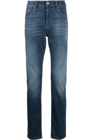 HUGO BOSS Mid-rise straight-leg jeans