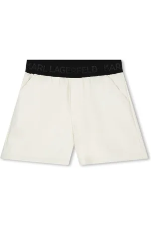 Karl Lagerfeld Logo-waistband embellished shorts