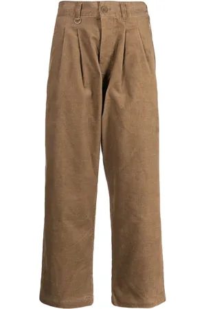 Chocoolate Logo-appliqué corduroy straight-leg trousers