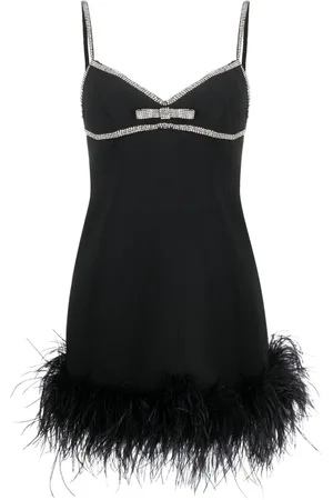 Self-Portrait Embellished crepe minidress