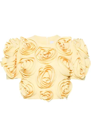 Viktor & Rolf Rose-appliqu?? cropped top