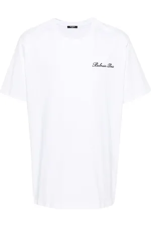 Balmain Logo-embroidered cotton T-shirt