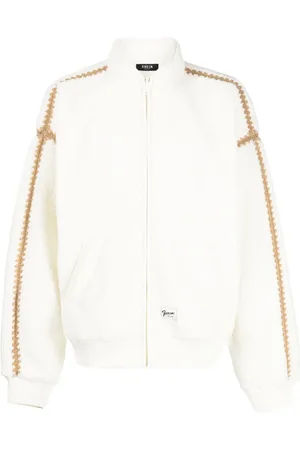 FIVE CM Contrasting-trim faux-shearling bomber jacket