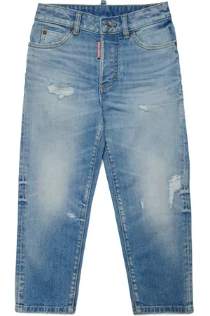 Dsquared2 Distressed-finish straight-leg jeans