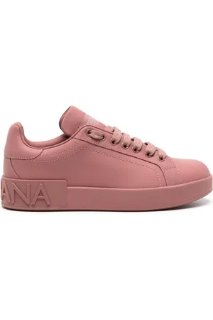 Dolce & Gabbana Embossed-logo leather sneakers