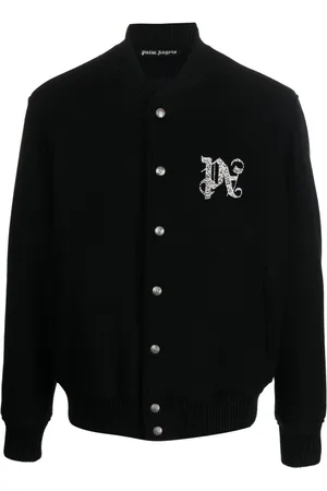 Palm Angels Monogram-embroidered bomber jacket