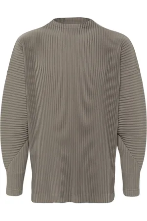 Issey Miyake Plissé-effect mock-neck sweater