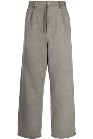 Izzue Straight-leg box-pleat trousers