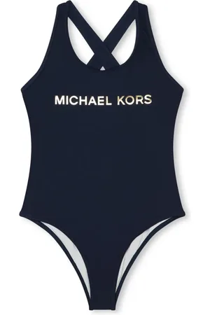 Michael Kors Logo-lettering high-cut swimsuit