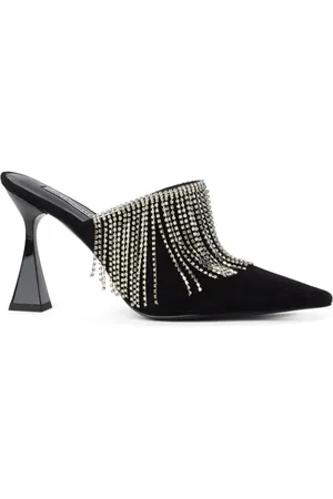 Karl Lagerfeld Debut II 90mm fringed mules