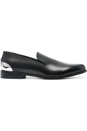 Alexander McQueen Metal-heel leather loafers