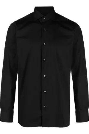 BARBA Spread-collar button-down shirt