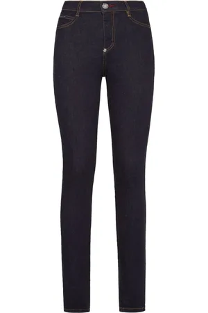 Philipp Plein Logo-plaque stretch-cotton skinny jeans