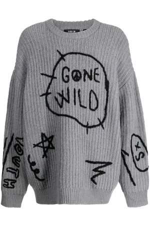 FIVE CM Embroidered chunky-knit jumper