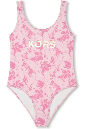 Michael Kors Floral-motif logo-print swimsuit