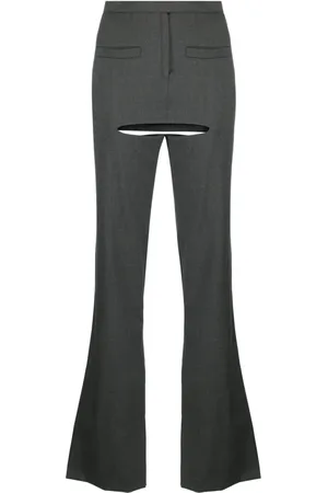 Courrèges Cut-out tailored wool trousers