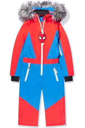 Roarsome Spiderman panelled ski suit