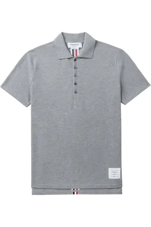 Thom Browne Center-Back Stripe Piqué polo top