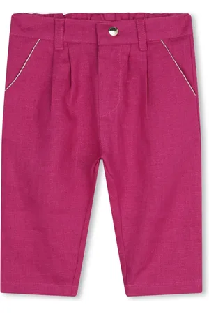 Chloé Logo-embroidered linen trousers