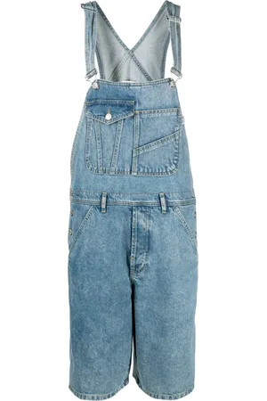 Moschino Wide-leg denim dungarees