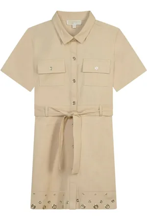 Michael Kors Eyelet-detail belted dress