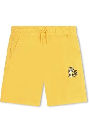 Kenzo Kotora-embroidered drawstring track shorts