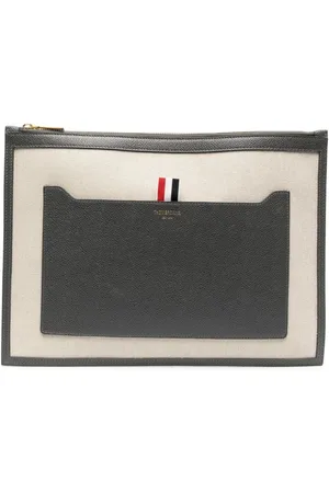 Thom Browne Two-tone canvas document holder