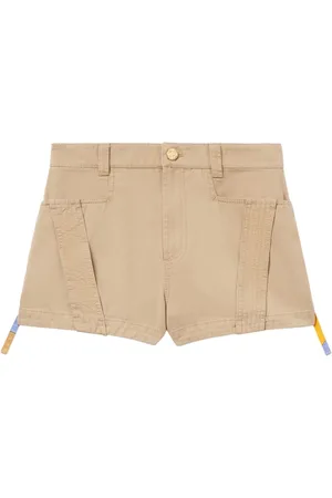 Puccini Giardino-print trim cotton shorts