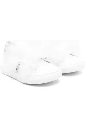 MONNALISA Ruffled leather sneakers