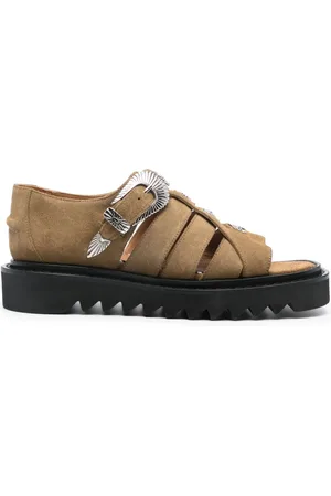 TOGA VIRILIS Caged leather sandals