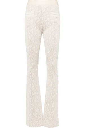 Palm Angels Monogram-jacquard knitted trousers