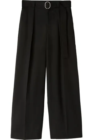 Jil Sander Belted wide-leg wool trousers