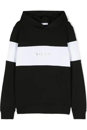 Calvin Klein Foil logo-print panelled hoodie