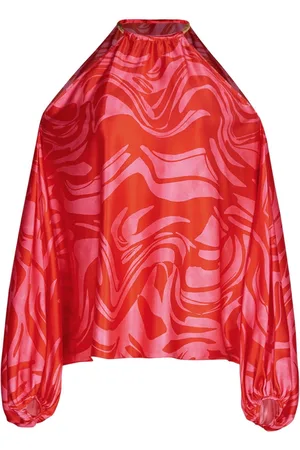 Silvia Tcherassi Janina marbled-pattern silk blouse
