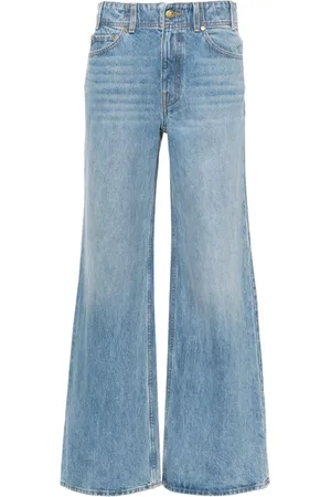The Genevieve Jean - Danube Medium Indigo Wash Blue Denim Cuffed Jeans -  Ulla Johnson