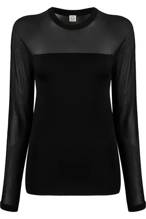 Totême Semi-sheer panelled top