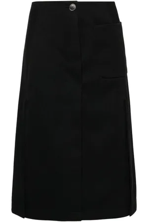 Lanvin Pleated tailored midi skirt